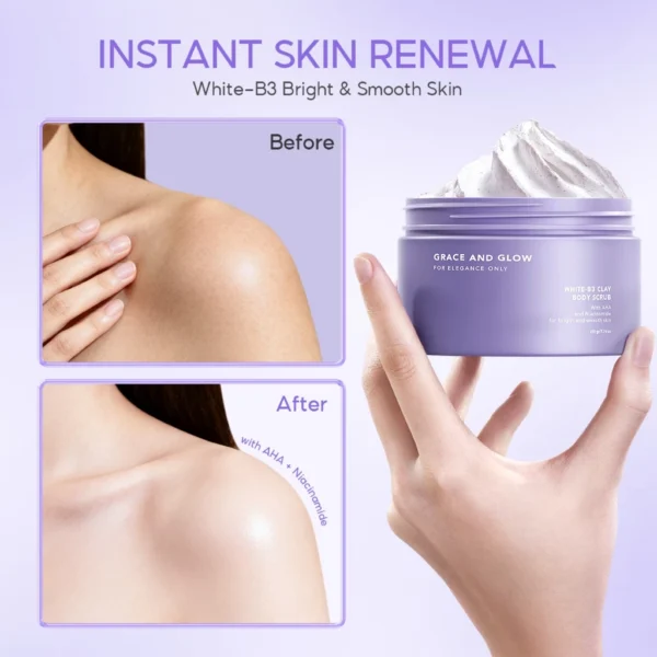 White B3 Brightening Clay Body Scrub